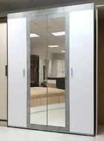 Шкаф для белья Инстайл ШК-31 бетон/белый