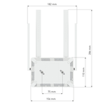 Роутер Keenetic Viva KN-1912 размеры лежа