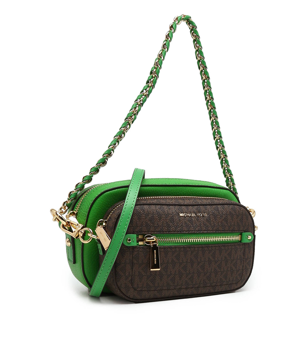 кожаная сумка через плечо 2в1 jet set logo Michael Kors - зеленый(32R3GJ6C4L)