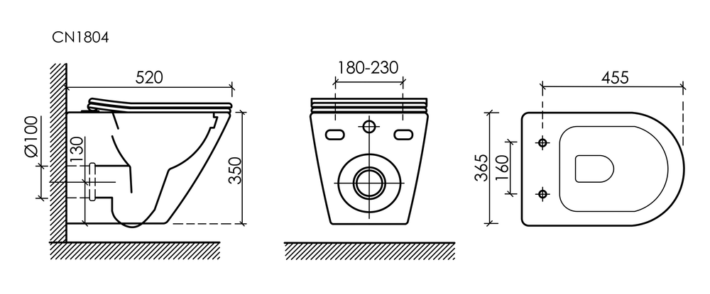 Подвесной унитаз Highlight Rimless