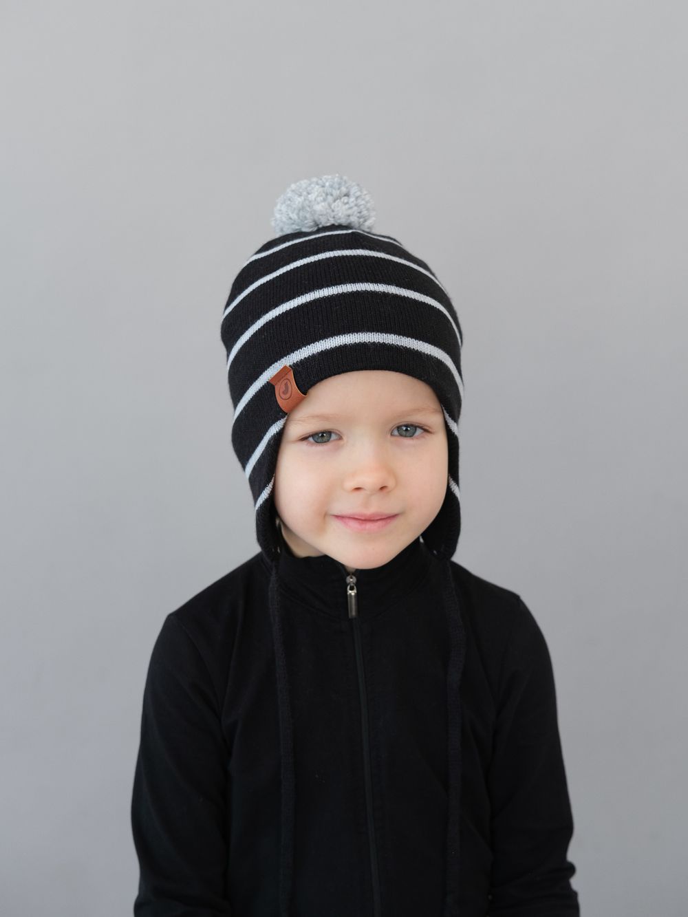 Шапка весенняя/осенняя вязаная КОДИ (Черный)