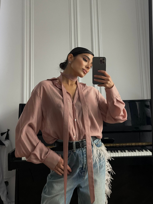 Блуза с лентой pnk