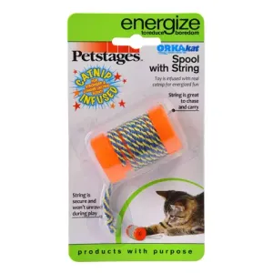 Игрушка Petstages для кошек Energize "ОРКА катушка с веревочкой", 6 см