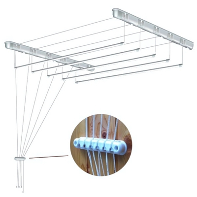 Сушилка для белья потолочная (5 стержней) "Лиана ПЛЮС" 100см белая