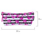 Пенал-косметичка BRAUBERG треугольный, мягкий, "Flamingo", 22х3х8 см, 229254