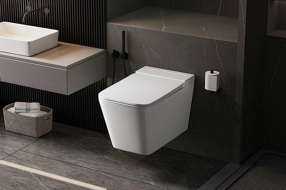 Унитаз подвесной Abber Rechteck AC1202P-AC0101P белый, с крышкой микролифт, с инсталляцией