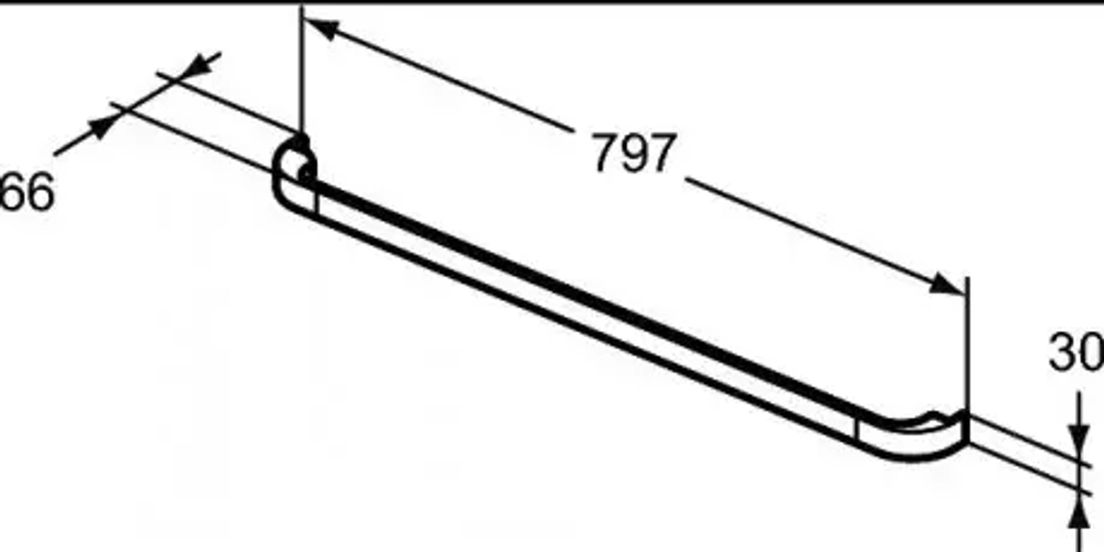 Ручка для подстолья и декоративного модуля 797x66x30 мм Ideal Standard TONIC II R4359AA для подстолья и декоративного модуля для умывальника