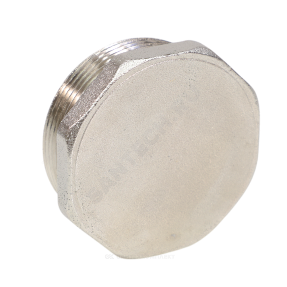 Заглушка латунь никель Ду 50 (2") НР VALFEX VF.583.N.200