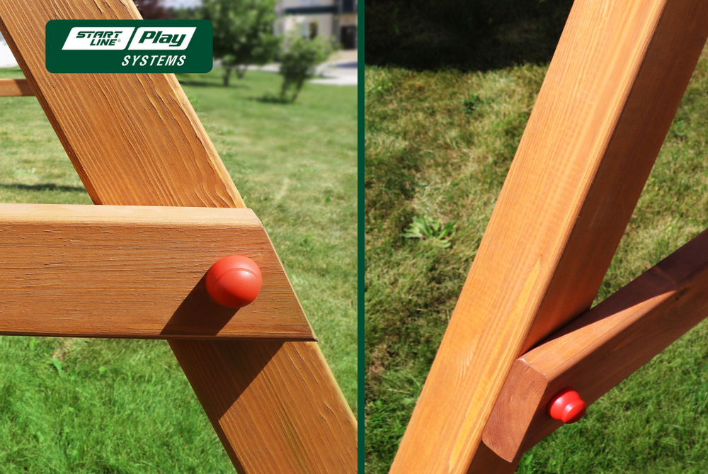 Качели деревянные + гнездо OVAL