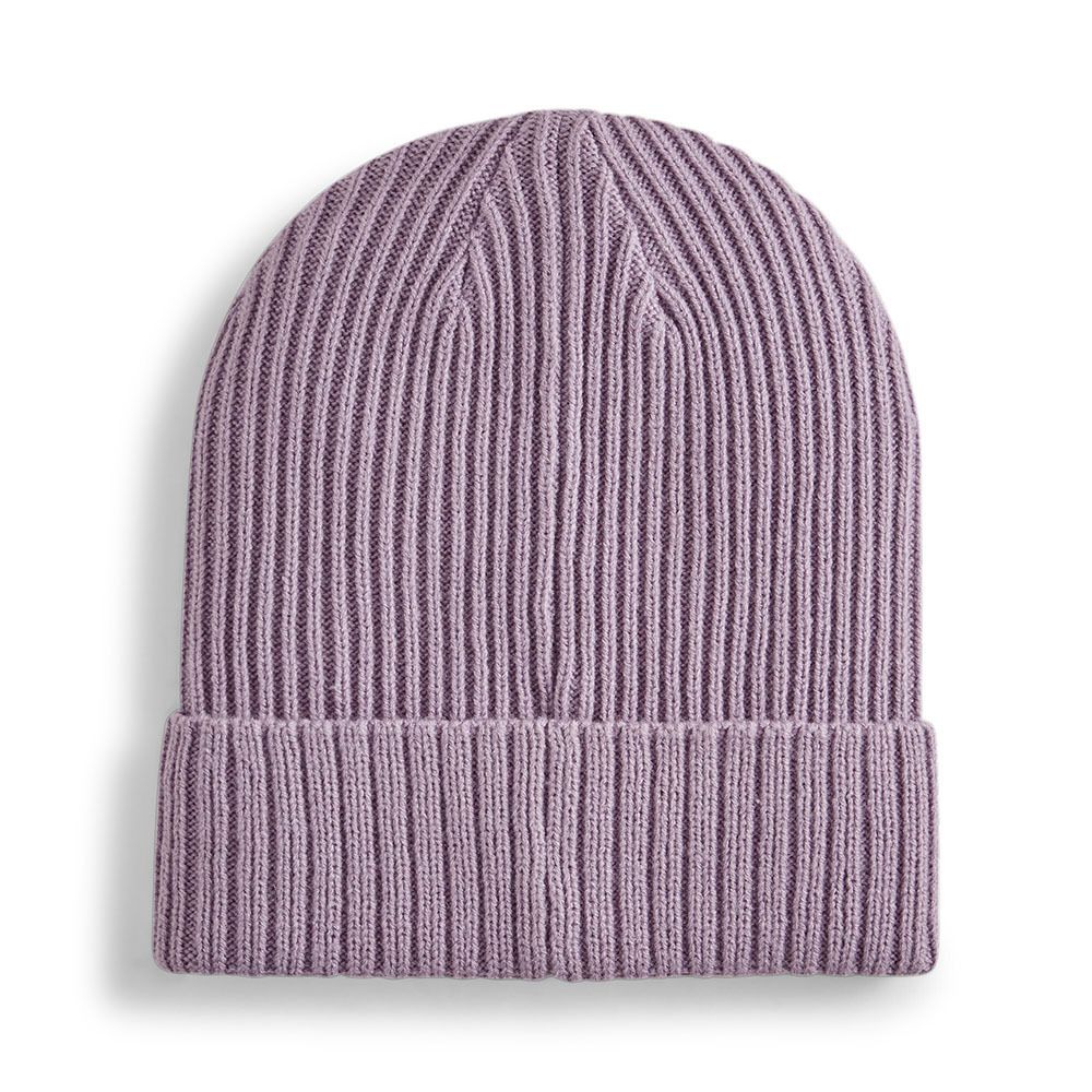Шапка PUMA Ribbed Classic Cuff Beanie, 02403819, фиолетовый