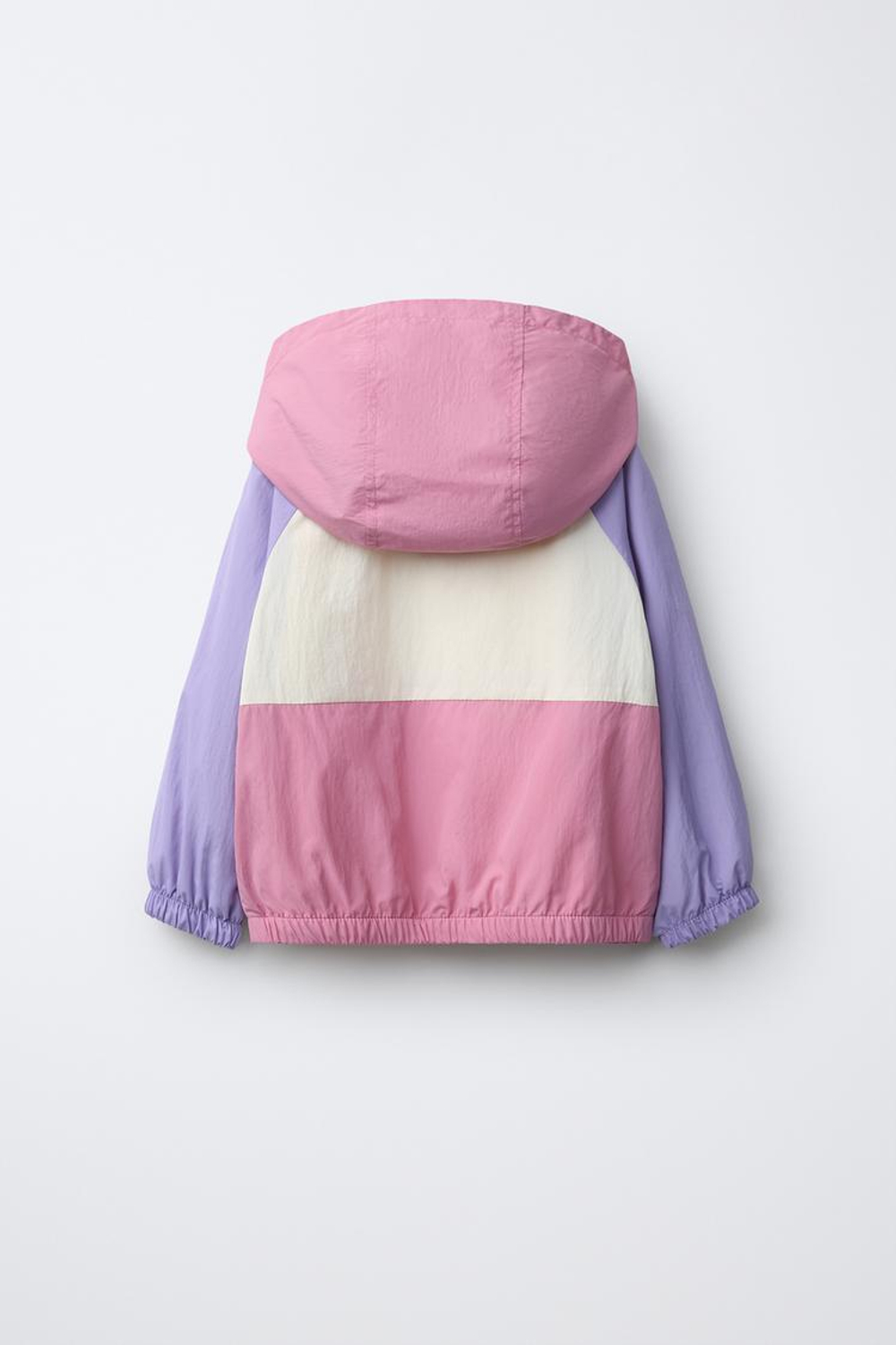 ZARA ДОЖДЕВИК WATER REPELLENT В СТИЛЕ КОЛОР-БЛОК, РАЗНОЦВЕТНЫЙ