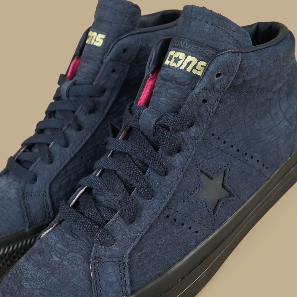 CONVERSE SKATE Cons One Star Pro Mid (Obsidian/Hyper Pink/Black)