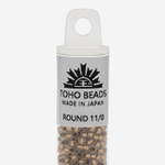 Японский бисер TOHO Round 11/0 (№989FM), с внутренним покрытием золотом 24К, матовый