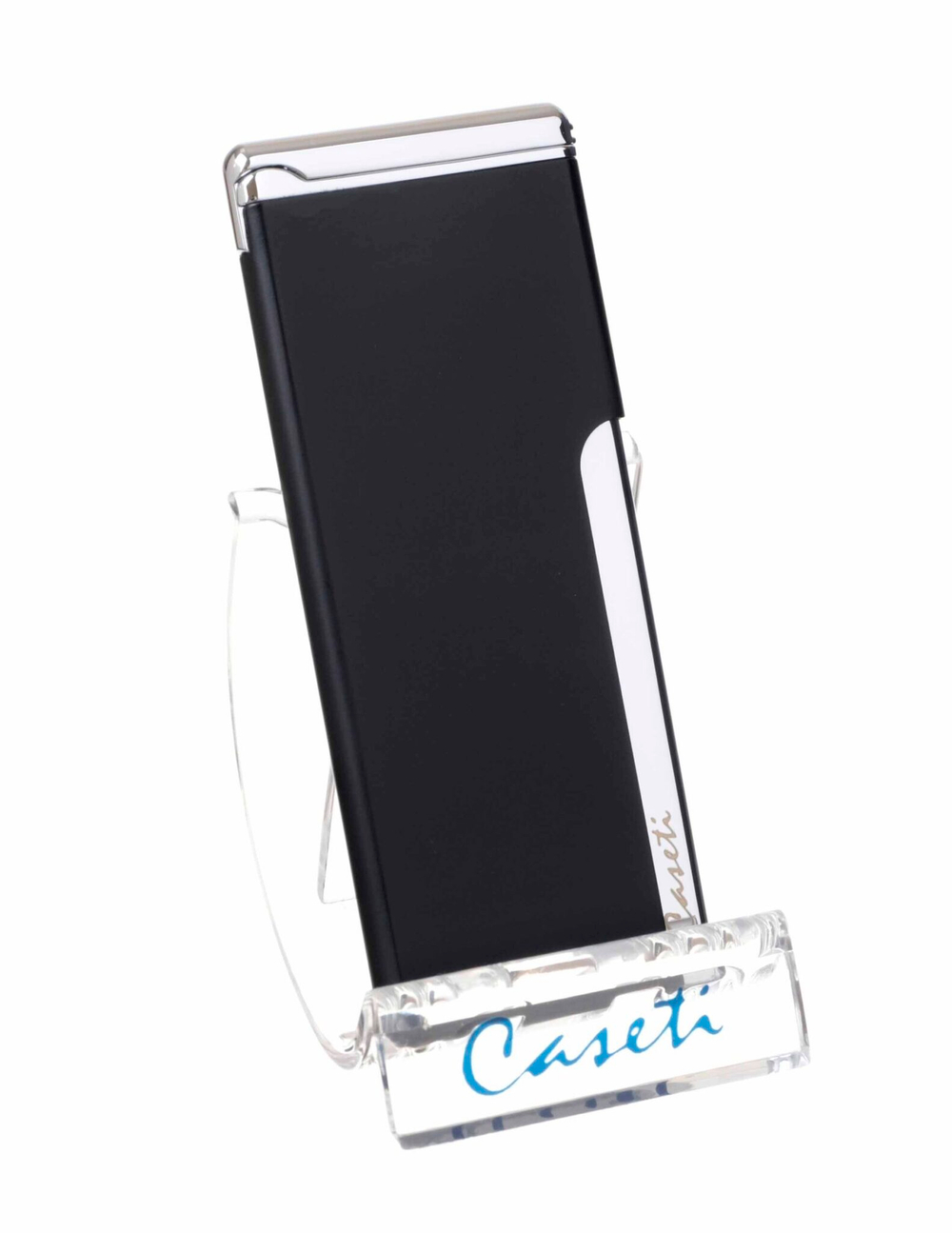 Зажигалка Caseti, турбо, супертонкая, черная CA453-1