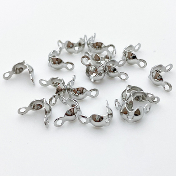 Каллоты, цвет серебро (родий), размер 7*4 мм, цена за 10 шт