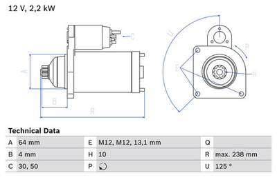 BOSCH - 0986022770-BOC - Starter