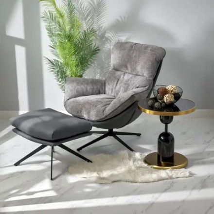 Кофейный столик Bradex Home Gloria диам.50см x 54см, чёрный, металл