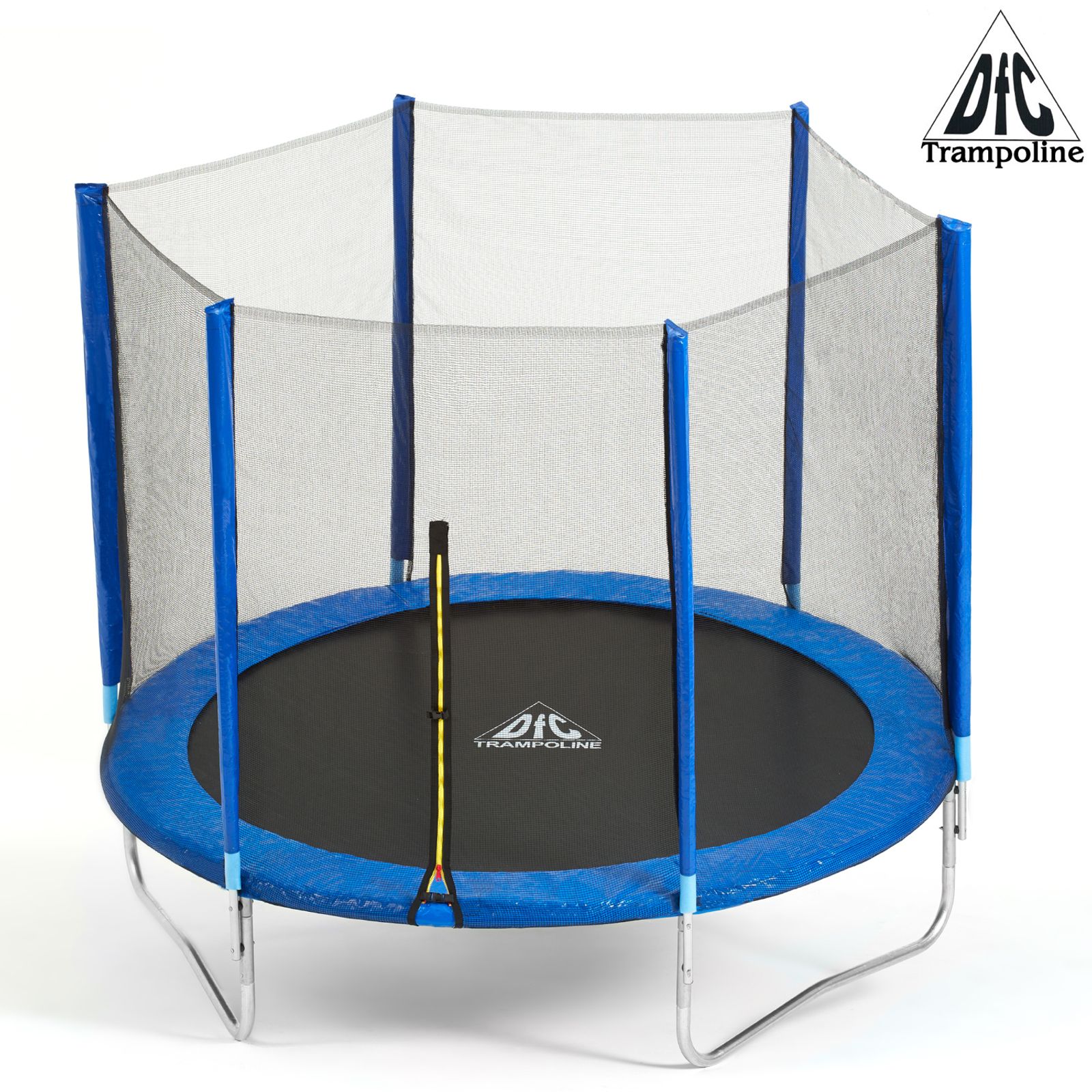 Батут DFC Trampoline Fitness с сеткой 8ft Синий фото №1