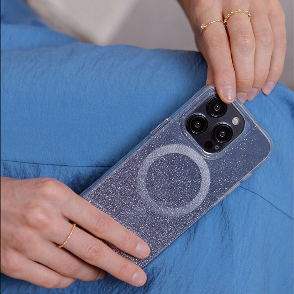 Чехол Uniq COEHL для iPhone 15 Pro Max Lumino Prussian Blue (MagSafe) (Синий)