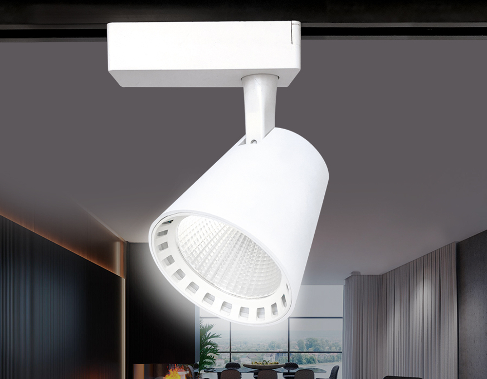 Трековый однофазный светодиодный светильник GL5975 WH белый LED 24W 4200K 24°