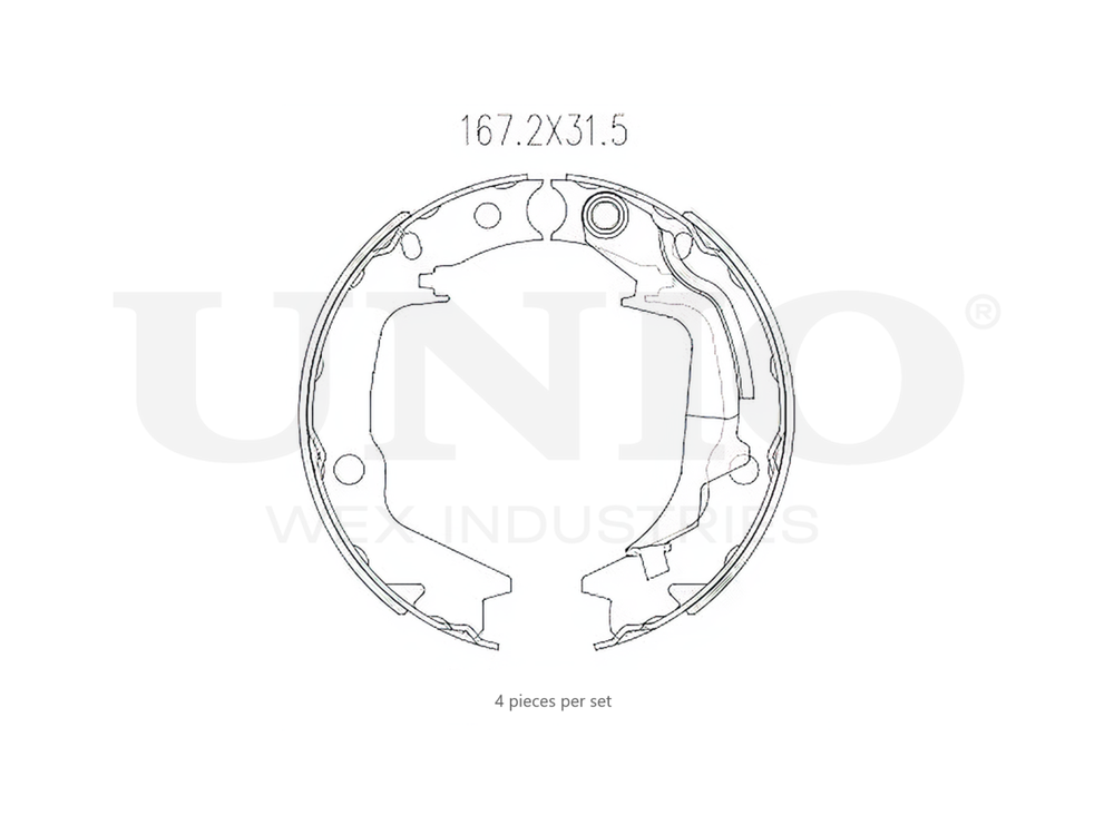Колодки тормозные бараб. задние UNIO BRP-10099