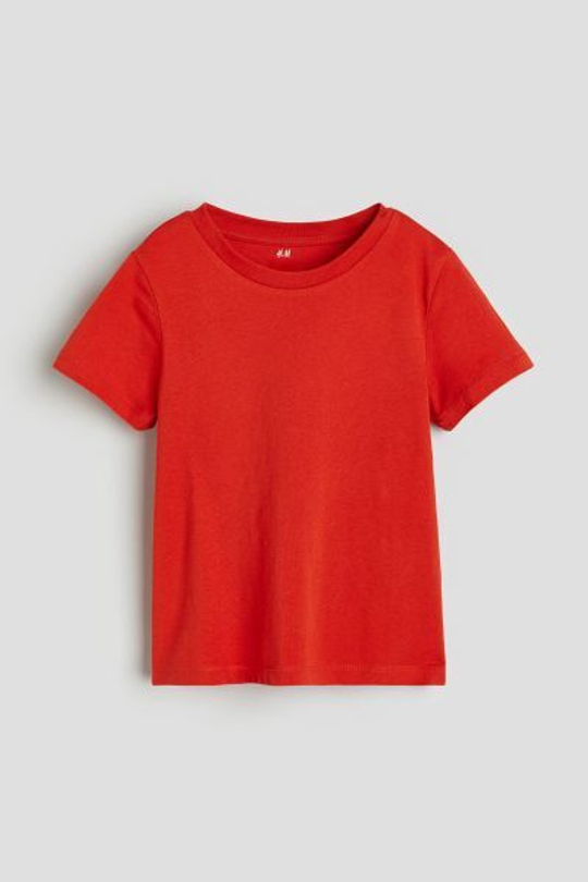 H&M Однотонная футболка, красный