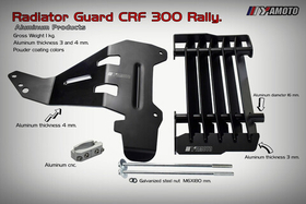 Radiator guard YAMOTO for Honda CRF300 Rally, Rally300 (2021-Up)