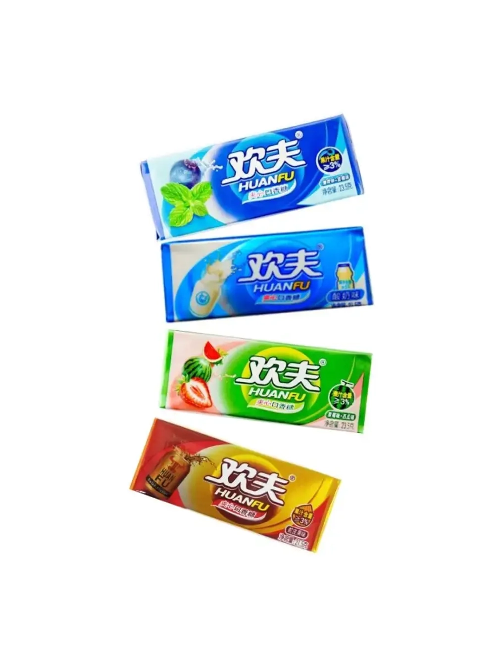 Жевательная резинка Huanfu Дыня-Виноград 21,5 х 20 штук