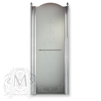 Душевая дверь Migliore Diadema ML.DDM-22.581.TR.CR 80xH195 см, стекло прозрачное/декор R (DX)