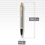 Шариковая ручка Parker IM Metal Core Brushed Metal GT (с гравировкой)