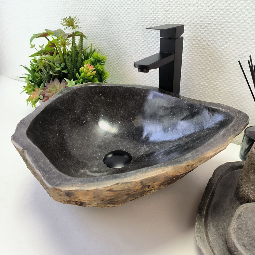 Раковина из речного камня RS-63852 (43*39*15) 0121