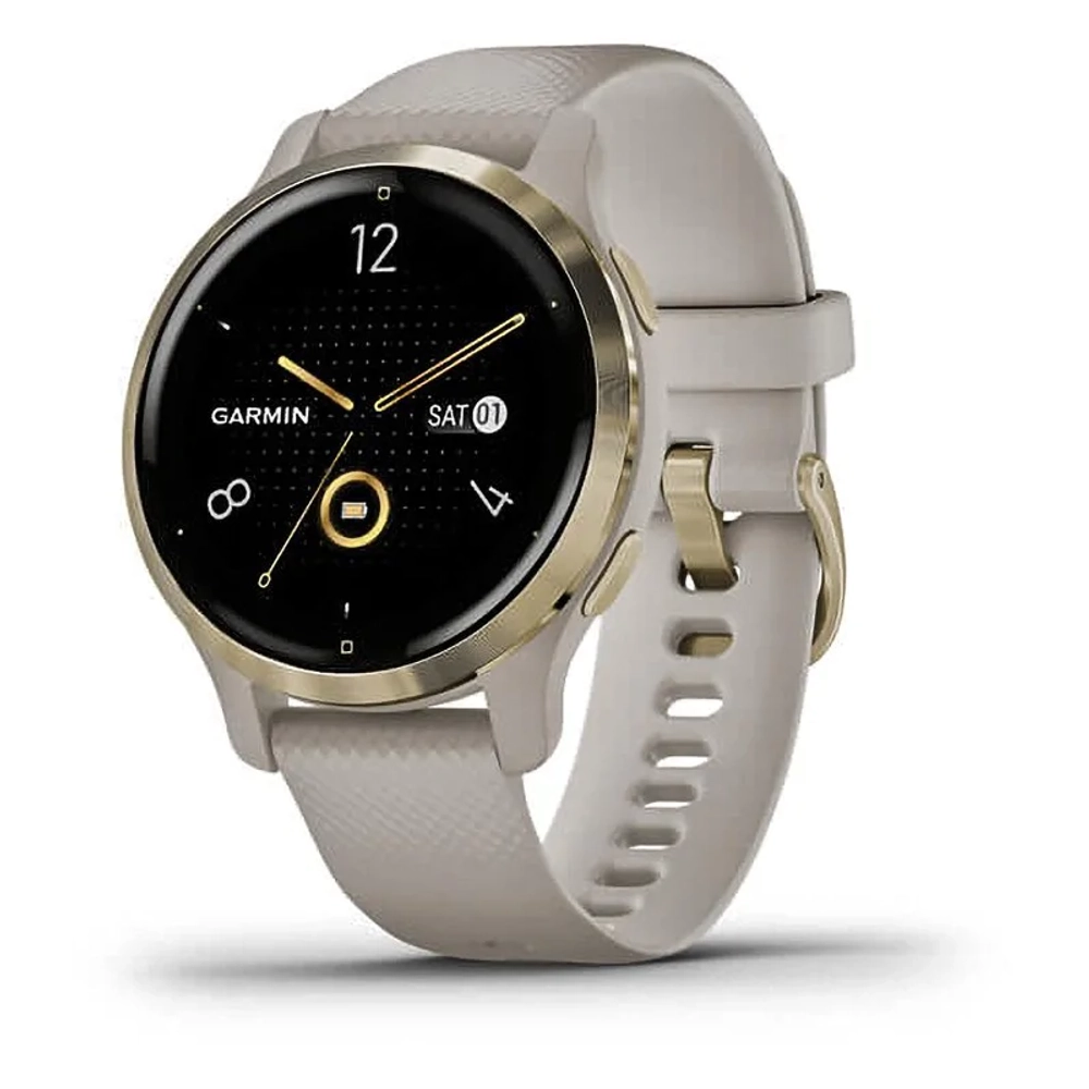 Смарт-часы Garmin Venu 2S песочного цвета с золотистым безелем 010-02429-11