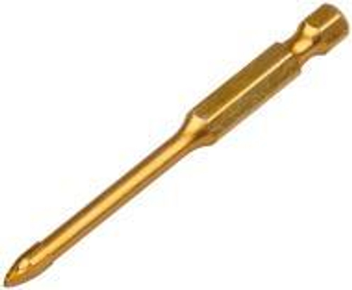 35474 Сверло по кафелю, 4 режущие кромки, титановое покрытие, u-хвостовик под биту 4 х 69 мм FIT