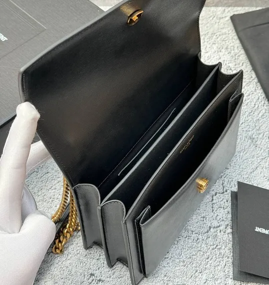 Сумка женская Saint Laurent Sunset Monogram Medium черный