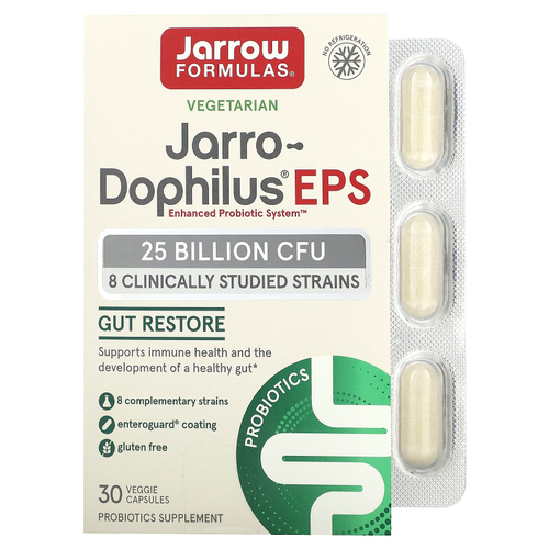 Jarrow Formulas, Jarro-Dophilus® EPS, 25 млрд КОЕ, 30 растительных капсул