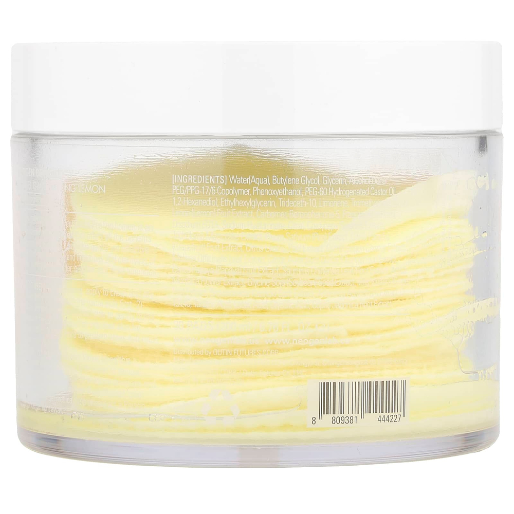 Neogen, Bio-Peel +, салфетки для пилинга, лимон, 30 штук