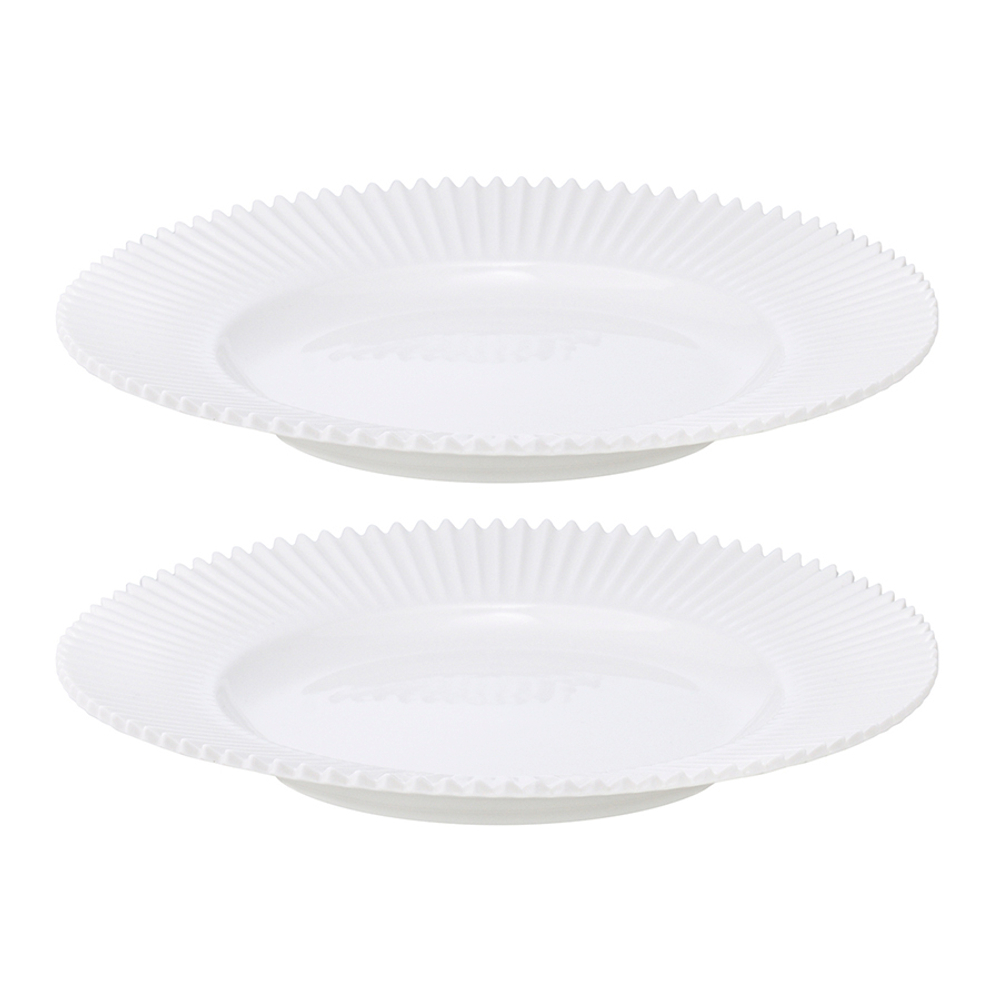Набор из двух тарелок белого цвета из коллекции edge, 21 см