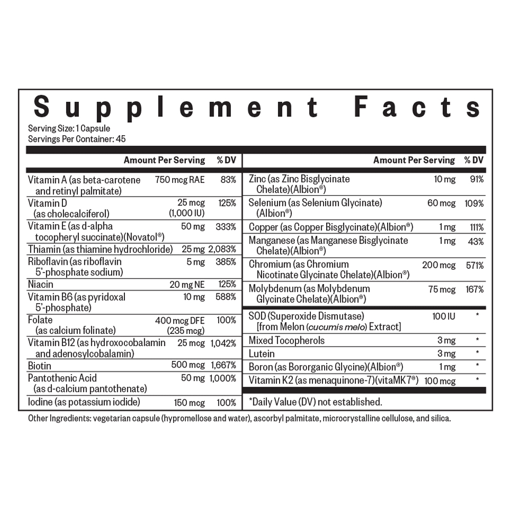 Seeking Health, Multivitamin One MF, мультивитамины, 45 капсул