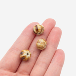 Бусина в форме "Бутон", 9,5*11мм, кофейно-молочная, глазурированный фарфор