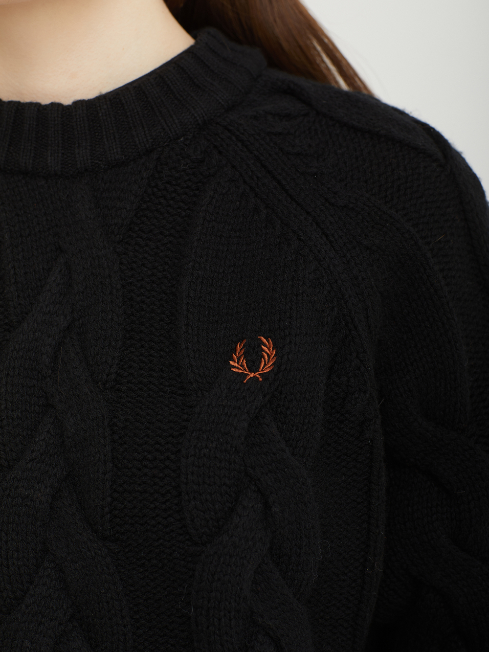 Женский Свитер Cable Knit Mock Neck