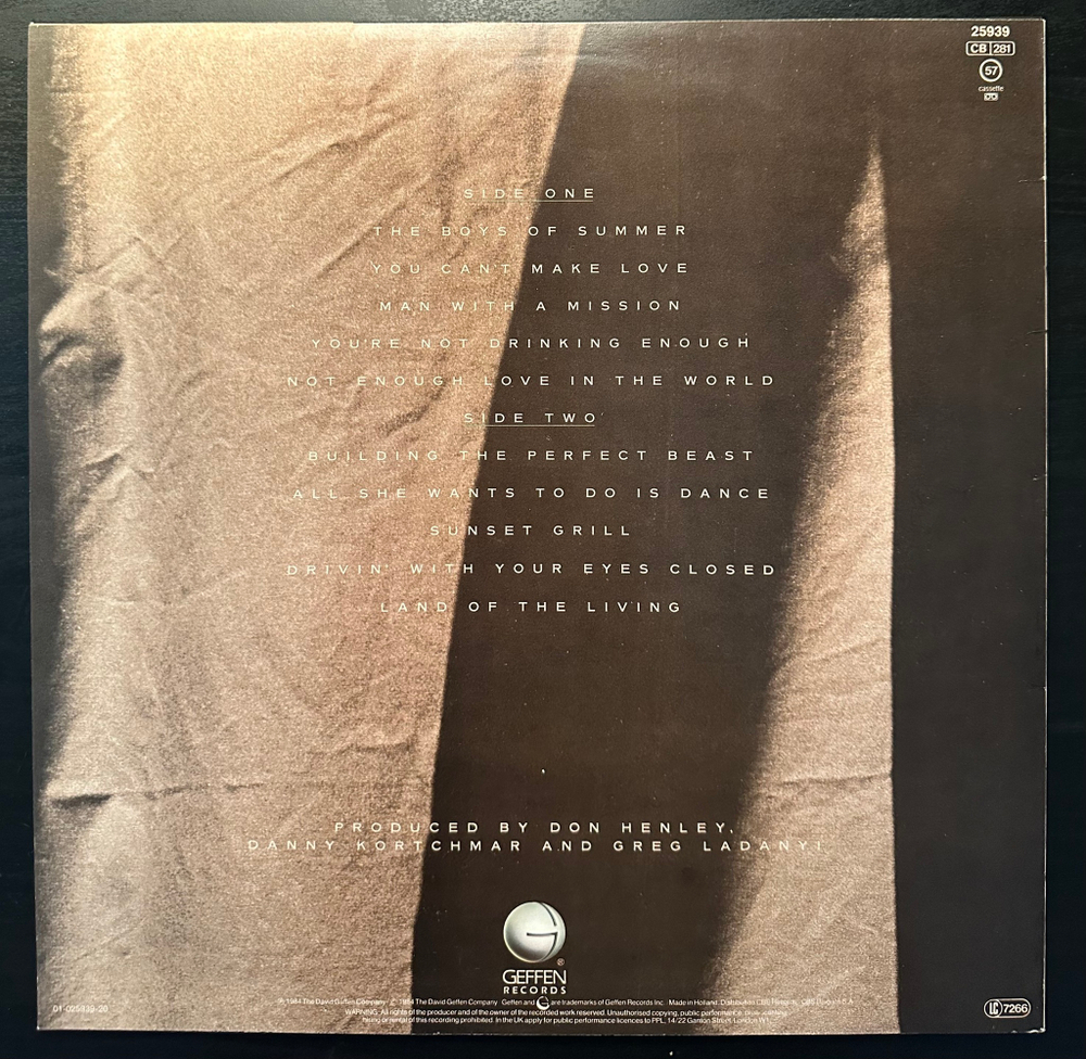 Don Henley - Building The Perfect Beast (Голландия 1984г.)