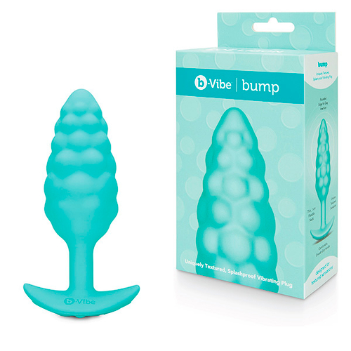 Мятный анальный текстурированный плаг с вибрацией b-Vibe Bump BV-020-MNT