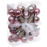 Набор ёлочных украшений «Brilliant pirouette» 30 предметов, Розовое золото/Шампань