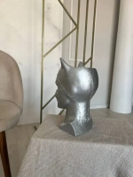 Кашпо Кошка Гипсовая голова Ваза скульптура горшок