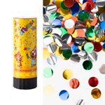 Хлопушка пружинная (4/10 см), Три Кота, Круги фольга, Ассорти, Металлик, 1 шт.