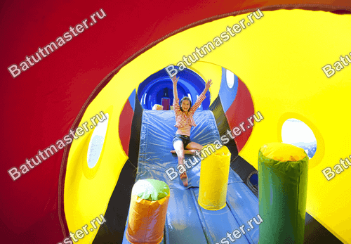 Коммерческий надувной батут "Тоннель гусеница"