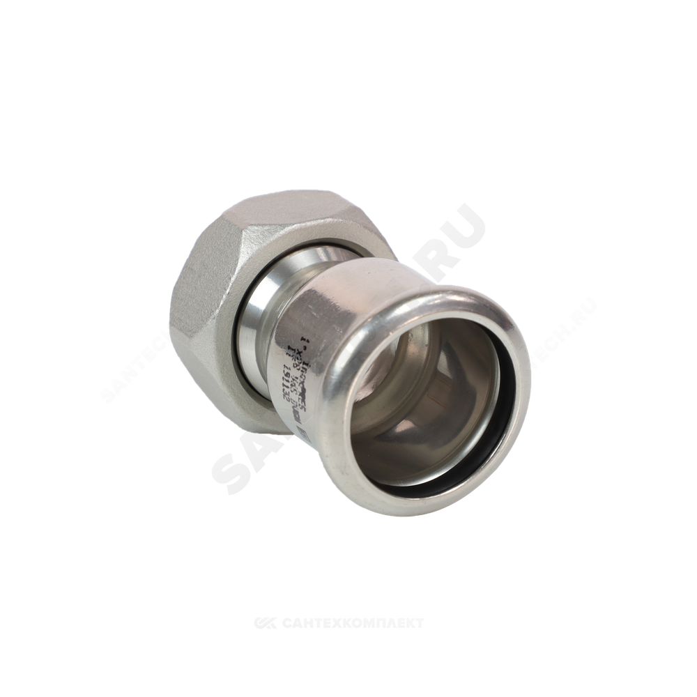 Муфта сталь нерж AISI 316L Дн 15х1/2" Ру16 пресс/нак/гайка Inoxpres RM 183015012