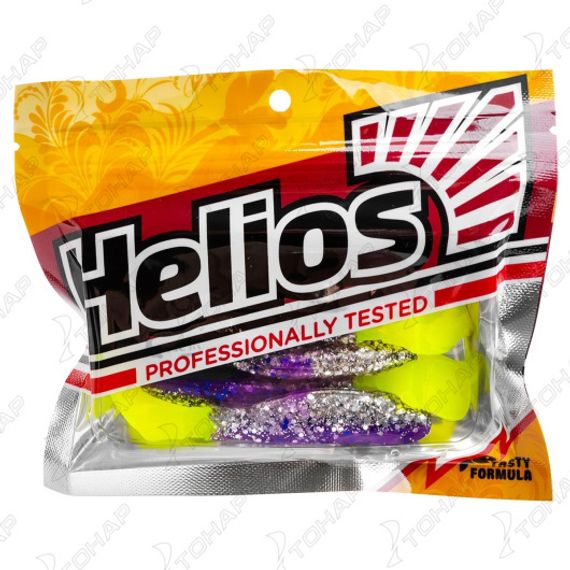 Виброхвост Chubby 3,55&#39;/9 см Silver Sparkles &amp; Fio LT 5шт. (HS-4-037) Helios