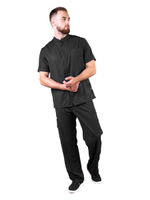 Брюки медицинские мужские Тезис TZ610, на резинке со шнурком, темно-синий, 56