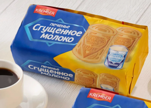 ПЕЧЕНЬЕ KREMBER САХАРНОЕ СО ВКУСОМ СГУЩЕННОГО МОЛОКА 280ГР